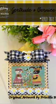 Stitching With the Housewives - Tiered Tray Tidbits - Gertrude and Bernice