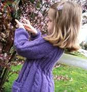 Anadiomenas Designs-Lavanda Girl Cardigan by Elena Nodel