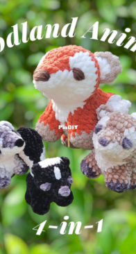 Scarlet Creations- 4-in-1- Woodland Animals- Engli
