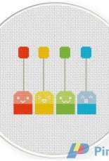 Daily Cross Stitch  - Happy Teabags