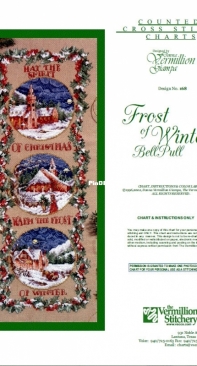 The Vermillion Stitchery 168 Frost of Winter Bell Pull
