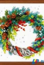 Riolis 1603 - Wreath With Blue Spruce
