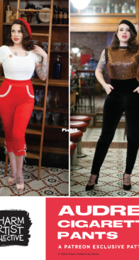 Charm Patterns - Audrey Cigarette Pants - Size 2-20