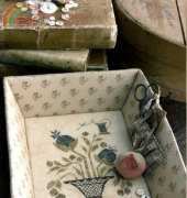 Stacy Nash Primitives - Pomegranet Sewing Tray & Persimmon Scissor Fob