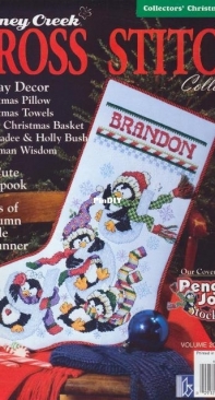 Penguin Joy Stocking from Stoney Creek Cross Stitch Collection August 2008 XSD