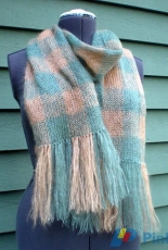 Etherial Plaid Scarf by Theresa Schabes / Woolly Wits-Free