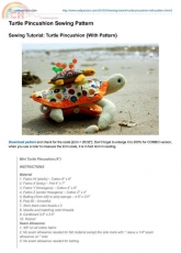 Craft Passion-Turtle Pincushion Free Sewing Pattern