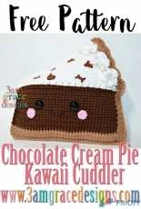 3am Grace Designs - Donna Vasquez Beavers and Michaelene Nelson - Chocolate Cream Pie Kawaii Cuddler - Free