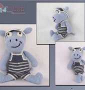 Lovely Baby Gift -  114 Hippo  crochet pattern