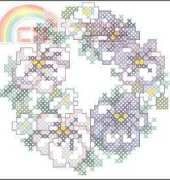 Janlynn - Pansy Wreath - Free