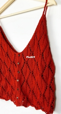 Leaf top by Melanie Reinert - The Knitstitch