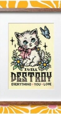 I Will Destroy Everything by Emma Congdon from Cross Stitch with Cattitude PCS + XSD