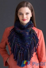 Rosaline Fringed Bib/Cowl by Flossie Arend/Tahki Stacy Charles -Free
