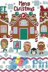 The Frosted Pumpkin Stitchery - Christmas on Gingerbread Lane Sampler