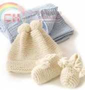 Lion Brand Yarn 60080A Glamour-Babys First Blankie