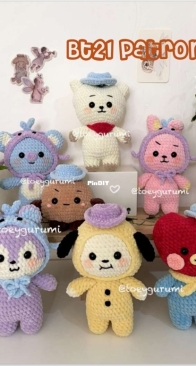 Toeygurumi -  BT21  - English - Spanish
