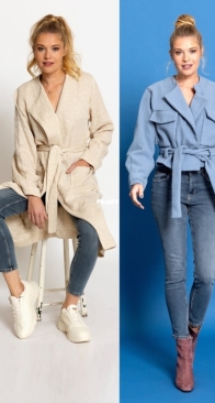 Knipmode - 2302-14 Jacket and 2302-13 Cardigan - Sizes 34-54 - Dutch