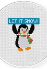 Daily Cross Stitch - Let It Snow Penguin