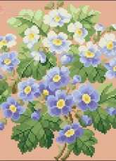 Permin 70-5326 - Spring Flowers Blue .pat