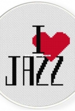 Daily Cross Stitch - I heart Jazz