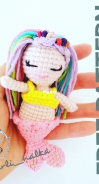 Shihirli halka - Burcu Bülbül - Mini Mermaid Magnet - Küçük Deniz Kızı Magnet - Turkish - Free