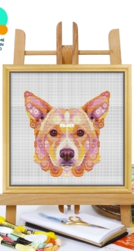 Awesome Pattern Studio - CS2394 - Mandala Canaan Dog XSD