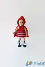 Always Pretty in Pink - Wanetta Cavanaugh - 18 inch Doll Outfit Riding Hood