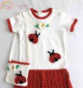 Maggies Crochet - Maggie Weldon - Ladybug T-shirt Dress and Purse Pattern
