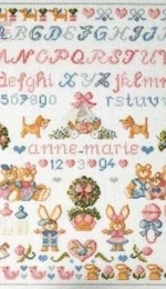 Permin of Copenhagen 39-4405 Anne-Marie Sampler XSD