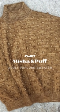 Adult Popcorn Pullover by Anna Wallack and Ashley Rao - Studio Misha and Puff