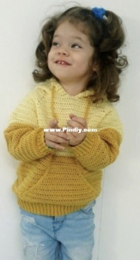 Hobbii Design - Katerina Crochet - Catalina Ungureano - 1006-191-8450 - Créme Brulee Hoodie - German - Free