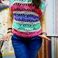 Hairpin lace top