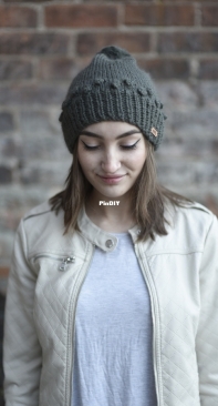 Bobble Crown Beanie by North River Knits-Free
