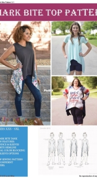 Ellie and Mac - Shark Bite Top - Sizes XXS-5XL