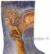 HAED HAEDJOWST 127 Stocking Harp Angel by Josephine Wall Finished