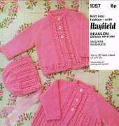 Hayfield 1057 Two Baby Coats and  Bonnet
