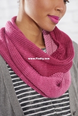 Red Heart-Easy Ombre Knit Cowl by Stacey Gerbman-Free