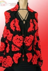Rose Sweater Jacket Crochet Pattern
