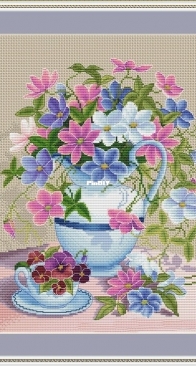 Clematis In A Pitcher by Alena Koshkina XSD
