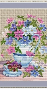 Clematis In A Pitcher by Alena Koshkina XSD