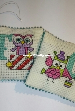 Lavender Sachet with Cross Stitch