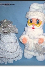 Pams Patterns - Pam McClung - White Crystal Santa