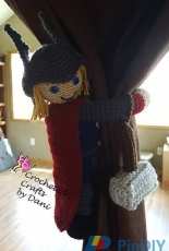 Monster House Designs - Crocheted Crafts by Dani -  Thor Curtain Tie Back