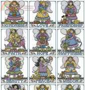 Angels Afghan by Joan Elliott from The World of Cross Stitching TWOCS 108-111-114-117 XSD