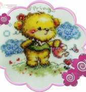 the bear of spring using silk thread