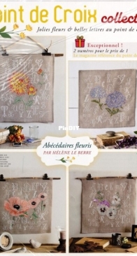 Point de Croix Collector Abécédaires Fleuris Par Helene Le Berre - French