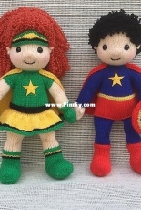 Knit Superhero dolls by Lorraine Pistorio - Rainebo designs