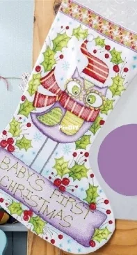 Owl Stocking by Durene Jones from Cross Stitch Gold 150 XSD