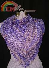 Silk and Pearls Lace Shawl by Twitchy Design
