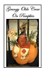 Old Road Primitives - Grungy Olde Crow on Pumpkin